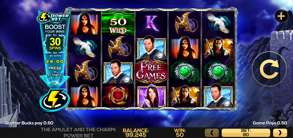 The amulet and the charm slot machine invented